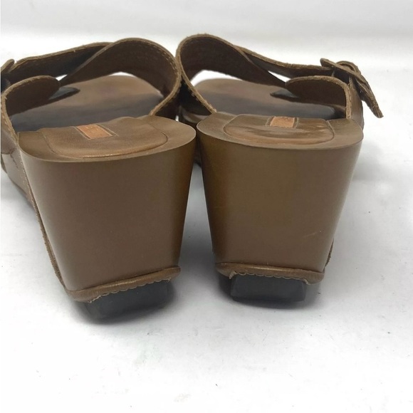 VIA SPIGA Brown Leather Wedge Sandal Women 6.5 - Picture 4 of 6